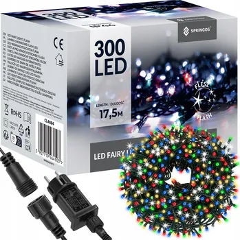 Vánoční dekorace Vánoční osvětlení na stromeček Springos venkovní 17,5 m 201 - 300 světýlek