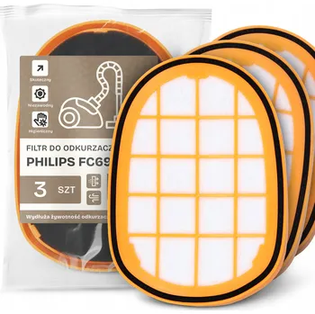 Filtr do vysavače 3x FILTR do VYSAVAČE Philips FC6908 Vzduchový Omyvatelný Náhradní EM-W