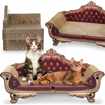 Nízké vícebarevné kartonové škrabadlo pro koťata do 60 cm