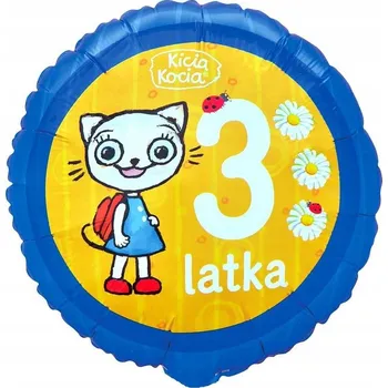 Balónek Fóliový balónek Kicia Kocia kočička pohádka třetí 3 roky narozeniny oslava 45 cm