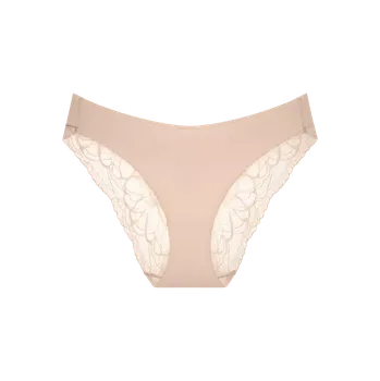 Dámské oblečení Dámské kalhotky Body Make-Up Illusion Lace Highleg Tai - BROWN - sv. hnědé 00NZ - TRIUMPH BROWN 46