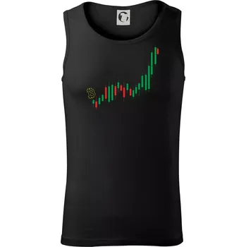 Pánské termoprádlo Bitcoin candle bar - Tílko pánské Core - L ( Černá )
