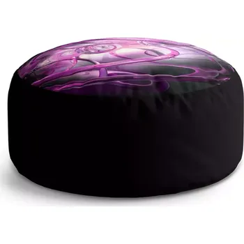 Taburet Sablio Taburet Circle Fialová abstrakce: 38x48 cm