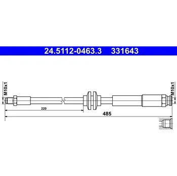 Brzdová hadice Brzdová hadice ATE 24.5112-0463.3