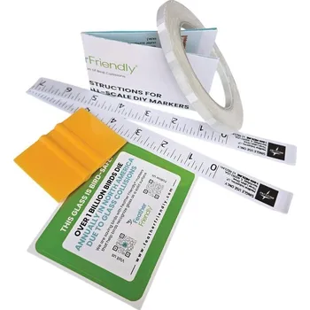 Protinárazové nálepky na okna pro ptáky - bílé tečky