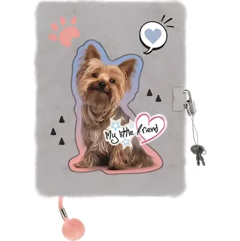 Zápisník Plyšový zápisník se zámkem - York