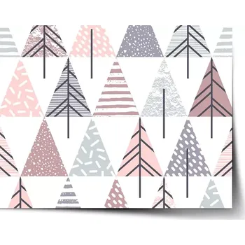 Plakát Sablio Plakát Barevné stromky - 60x40 cm