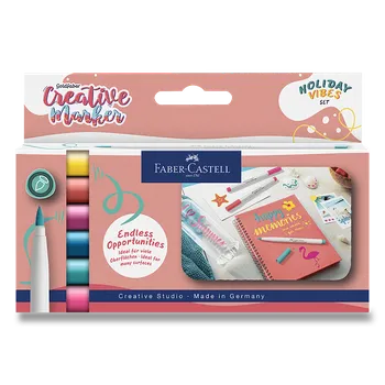 Popisovač Faber-Castell Goldfaber Creative M sada 6 ks, Brush Holiday Vibes