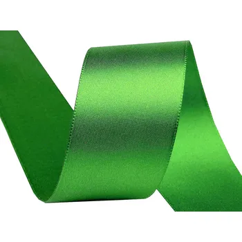 Atlasová stuha oboulící šíře 40 mm, barva 307 zelená limetková