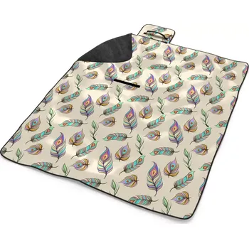 deka Sablio Plážová deka Paví peříčka: 200x140 cm