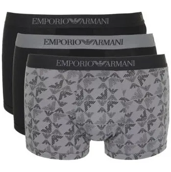 Pánské spodní prádlo Pánské boxery Emporio Armani EM000260 AF10800 šedá černá M