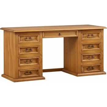 Šatní skříň Psací stůl MEXICANA BIR14 se šuplíky Barevné provedení: Lak - světle hnědý - medový