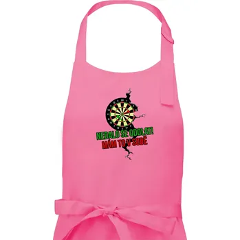 Kuchyňská zástěra Nedalo se odolat, mám to v sobě šipky - Pánská zástěra na vaření - Univerzální velikost ( Růžová )