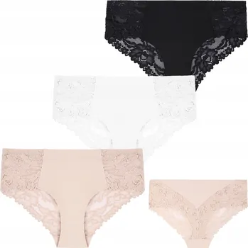 Dámské oblečení 3x Dámské kalhotky Kalhotky Bikini Ozdobné Krajkové Vícebarevné MORAJ L