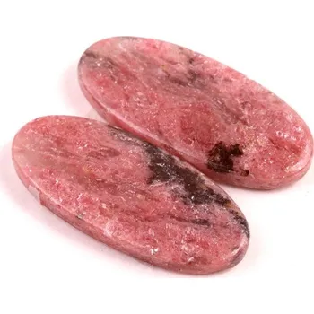 Přírodní kámen Kabošony páry Rhodonit č.P731 (31x14x5mm)