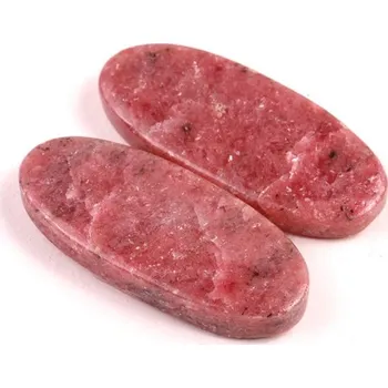 Přírodní kámen Kabošony páry Rhodonit č.P724 (32x14x5mm)