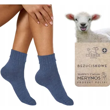 Pánské ponožky Netlačící merino Ponožky na zimu i léto. POLSKÝ PRODUKT 39-41