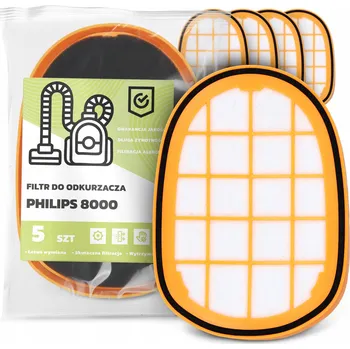 Filtr do vysavače 5x FILTR do VYSAVAČE Philips 8000 Vzduchový Pěnový OMYVATELNÝ FILTRY EM-W