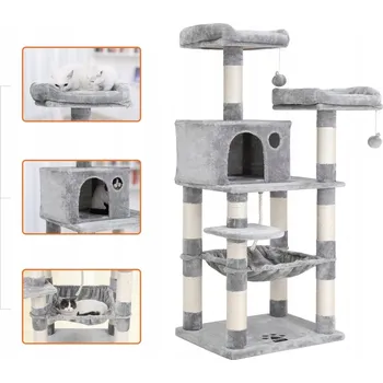 Škrabadlo pro kočky Feandrea šedé 160 cm