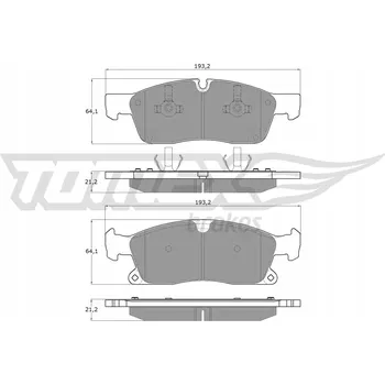 Brzdová destička BRZDOVÉ DESTIČKY PŘEDNÍ TX 19-28 TOMEX BRAKES