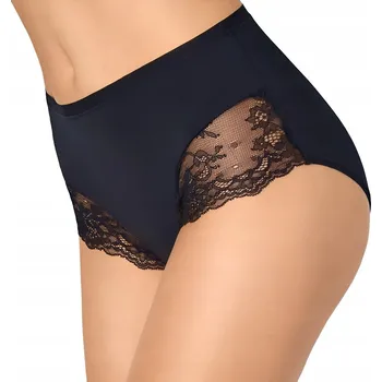 Kalhotky Dámské kalhotky bavlna organická bambus krajka černé Julia Mariln XXL