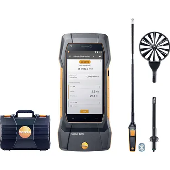 testo testo 400 - Strömungs-Set mit 16 mm-Flügelradsonde sada měřičů parametrů životního prostředí, měří teplota, tlak, -40, 0 - 150, 200 °C, hPa