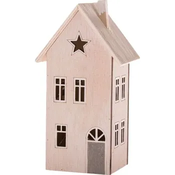Casa de Engel Dřevěná dekorace s LED - dům 6/12
