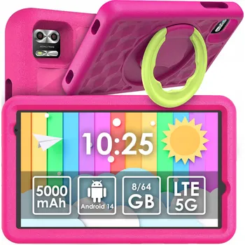Tablet TABLET PRO DĚTI 8" VZDĚLÁVACÍ HRY HRAČKY ANDROID WIFI LTE POUZDRO OCHRANNÉ / PANCÉŘOVÉ