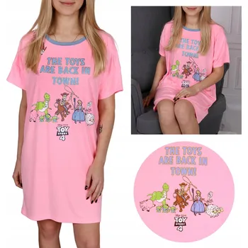 Dámská noční košile DISNEY Toy Story Neonová růžová košile noční s krátkým rukávem, dámská M