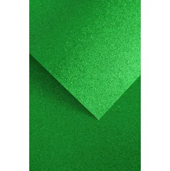 Umělecký papír Brokátový karton Zelený A4 balení 5 ks, 210 g/m2