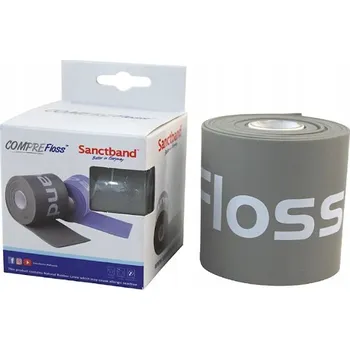 Posilovací guma Sanctband Floss Band 7,5 cm x 2 m šedá