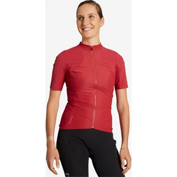 cyklistický dres ROCKRIDER Dres s krátkým rukávem na horské kolo Race S BÍLÁ|ČERVENÁ