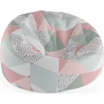 Sedací pytel Sablio Sedací vak Cocoon Obrazce v něžných barvách - 75 x 45 x 35 cm