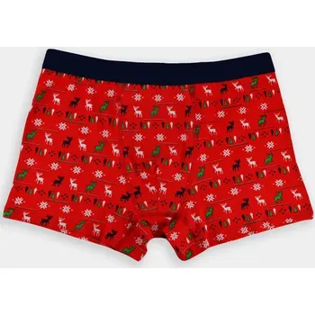 Boxerky Pánské vánoční boxerky BB011 - L / červená