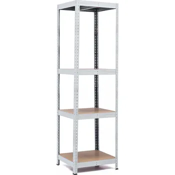 regál Policový regál Trestles RH 2000x600x450, nosnost 1400 kg, 4 police Barva: šedá