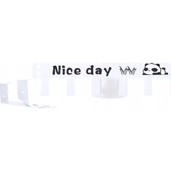 Věšák Kovový věšák na dveře, 6 háčků - Nice day - bílý