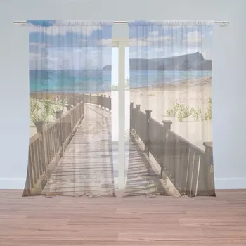 Záclona Sablio Záclony Chodníček na pláž: 2ks 150x250cm