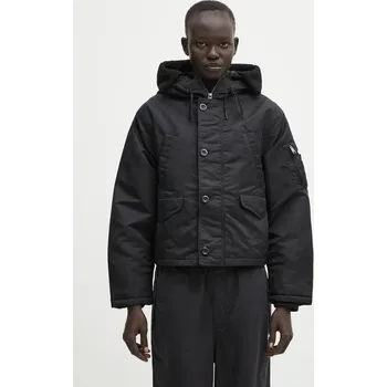 Bunda Carhartt WIP W' Oltera Jacket černá barva, přechodná, oversize, I035318.89XX, S, 99X