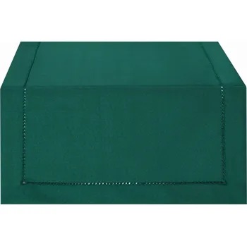 ubrus Běhoun na stůl s krajkou 90x160 cm zelený hladký