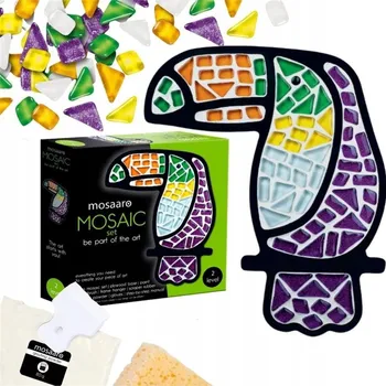 Obraz VÝTVARNÁ SADA pro DĚTI Mozaika Obrázek Tukan HRAČKA Kreativní Pták