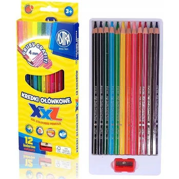 Pastelka Pastelky Astra 12 ks XXL, silné grafit , 4 mm