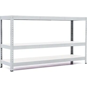 regál Policový regál Trestles RH 900x1200x300, nosnost 1050 kg, 3 police bílé Barva: šedá