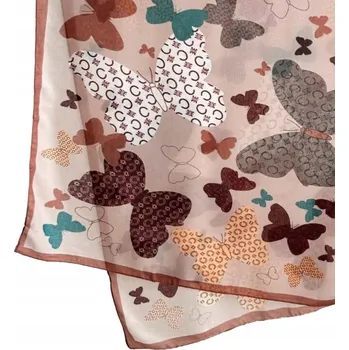 Dámské spodní prádlo KAMEA dámská šála elegantní viskózová pastelová 180x85 motýli boho
