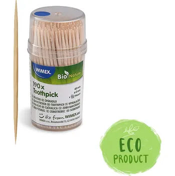 Jednorázové nádobí Špáradlo (drevo FSC 100%) Ø2 x 65 mm v kelímku [190 ks] 597343