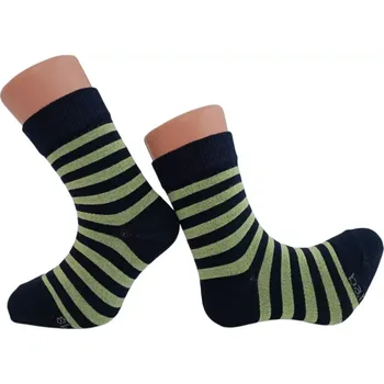 Dětské bambusové ponožky Babar New - 33-36 / černá/zelená