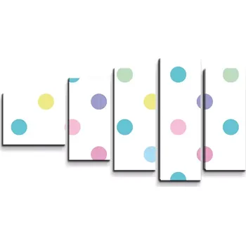 Obraz Sablio Obraz - 5-dílný Puntík vedle puntíku - 100x60 cm