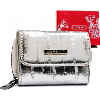 Lorenti dámská peněženka z pravé kůže, stříbrná