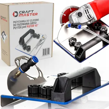 Vrták NÁSTAVEC NA ÚHLOVOU BRUSKU PRO ZKOSENÍ/FAZETOVÁNÍ DLAŽDIC A OBKLADŮ POD ÚHLEM 45°