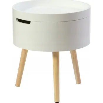 Konferenční stolek KULATÝ KULATÝ STOLEK BÍLÝ 43x38cm