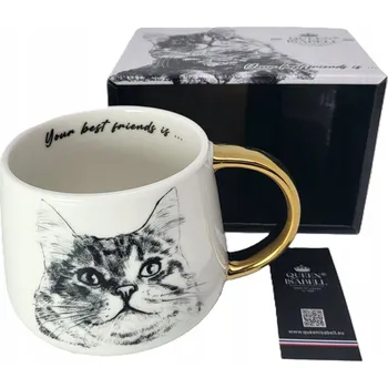 Hrnek Queen Isabell kočka porcelán 400 ml